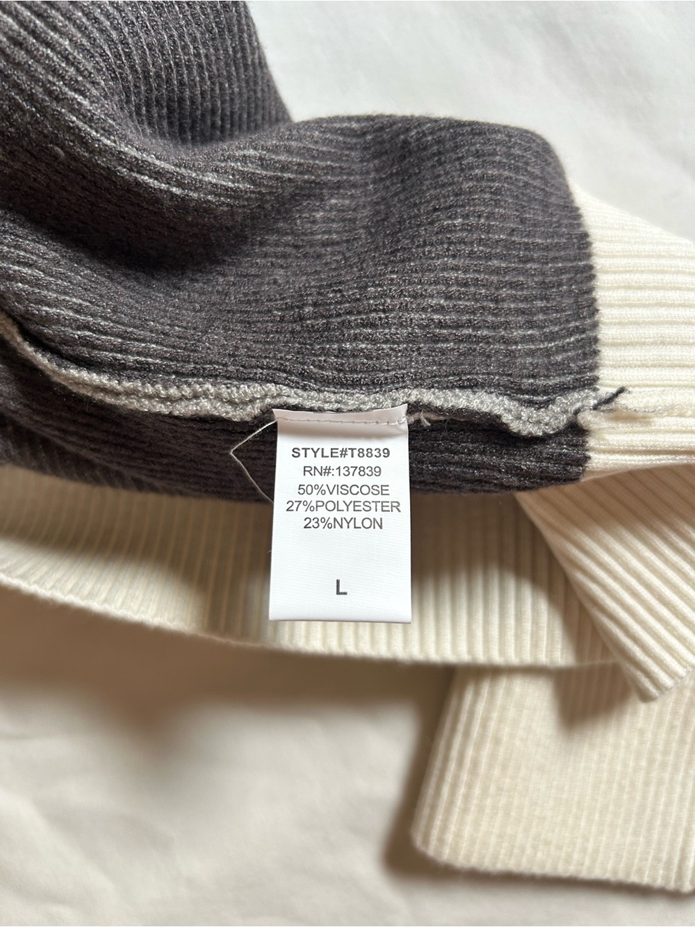 Dreamers by Debut Gray Sweater Large NWT Campus - Picture 7 of 7
